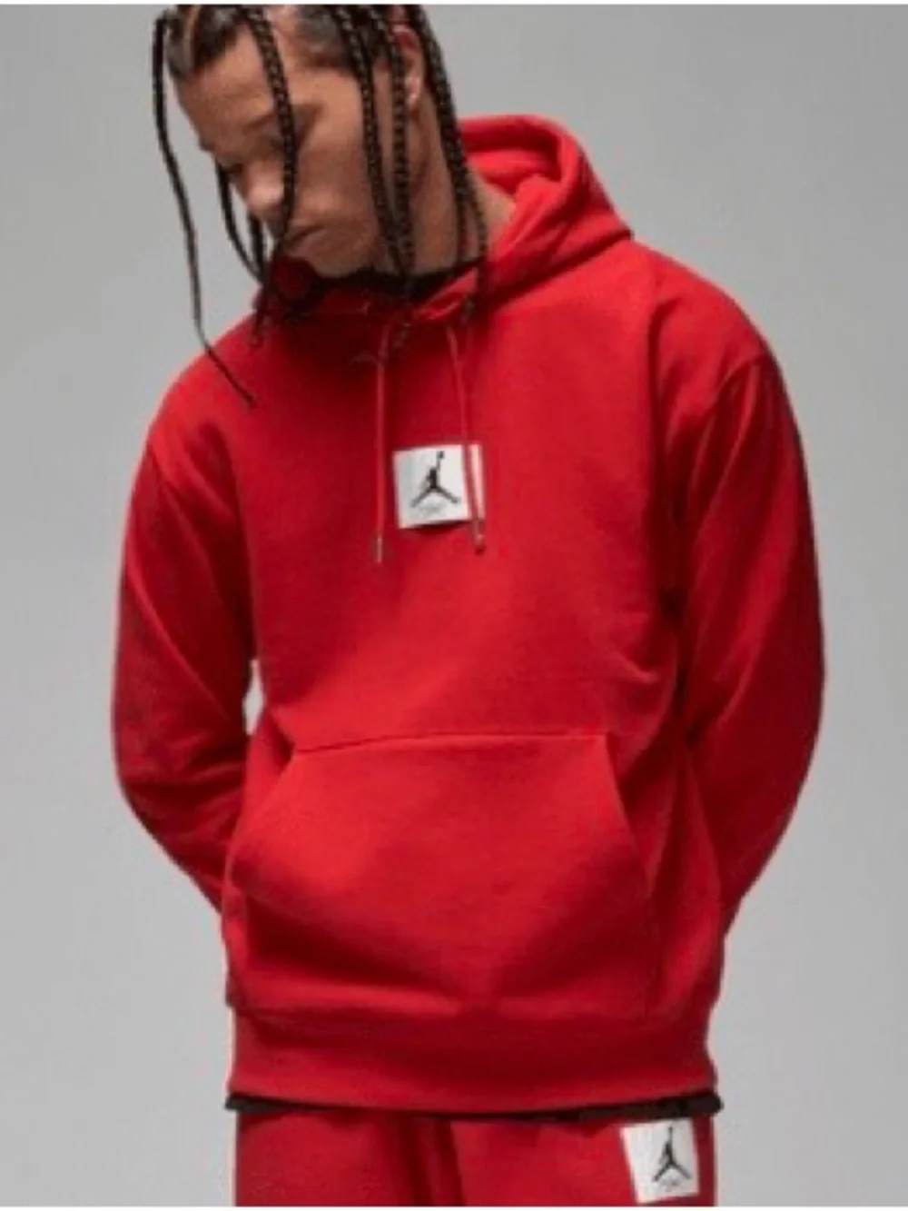 Jordan Nike Flight Men’s Red Pullover Hoodie EUC